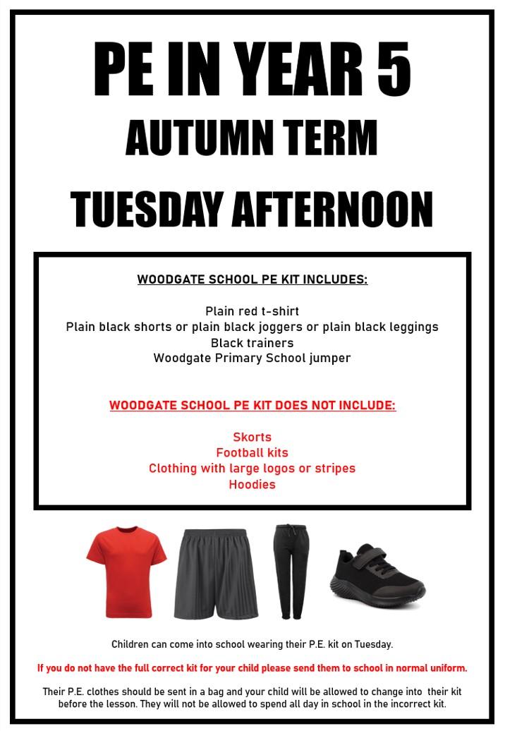 PE in Year 5 (Tuesday Afternoon)